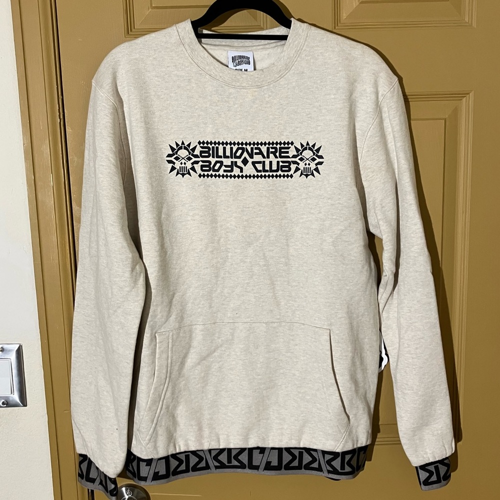BBC billionaire boys club ice cream Aztec print oatmeal sweatshirt crewneck M